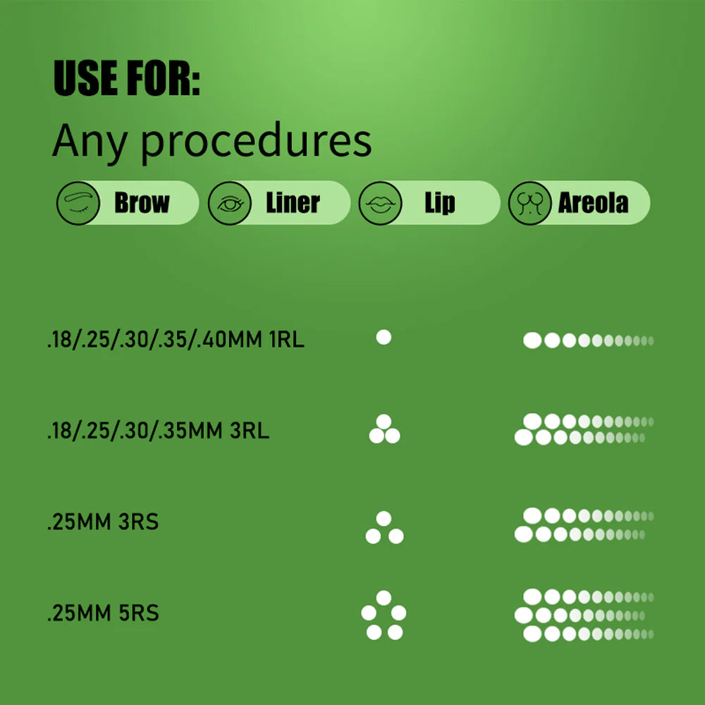 POPU - OMNI V2 AGHI PMU -trucco permanente 1 PUNTA 0,30 LONG TAPER -16pz